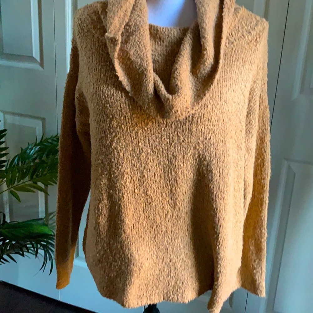 Beige cowl neck sweater